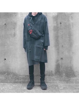 「my beautiful landlet（マイビューティフルランドレット）のアイテム（その他アウター）」を使った、k.k.さん（メンズ・171cm）の冬コーディネート