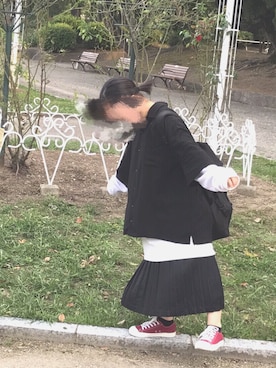 「keisuke yoneda（ケイスケヨネダ）のアイテム」を使った、rihさん（レディース・149cm）の秋コーディネート