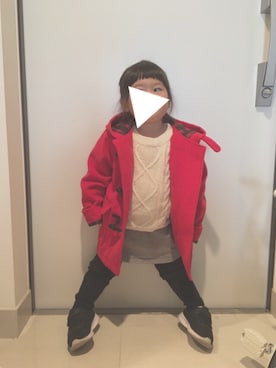 「アイテム（ダッフルコート）」を使った、たろうさん（キッズ・90cm）の冬コーディネート