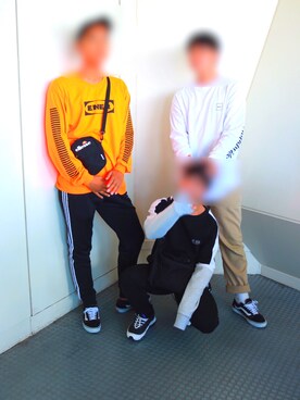 「ENER（イーエヌイーアール）のアイテム」を使った、じんさん（メンズ・177cm）の秋コーディネート