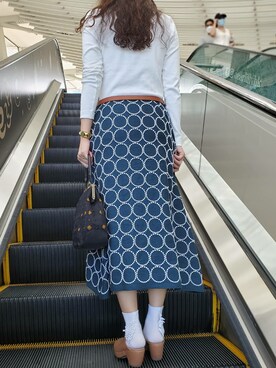 mina perhonenミナペルホネンのスカートを使った人気ファッション