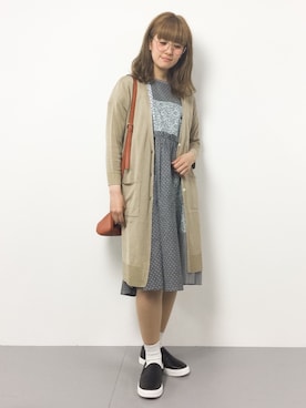 「NOMBRE IMPAIR（ノンブルアンペール）のアイテム（カーディガン/ボレロ）」を使った、piya*さん（レディース・154cm）の春コーディネート