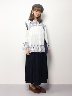 「Color（カラー）のアイテム」を使った、piya*さん（レディース・154cm）の春コーディネート