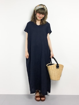 「マキシワンピ」｜piya*さん（レディース・154cm・30代）の春コーディネート