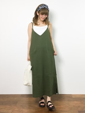 「JOURNAL STANDARD（ジャーナルスタンダード）のアイテム（ワンピース）」を使った、piya*さん（レディース・154cm）の夏コーディネート