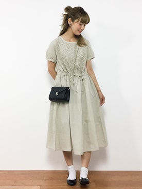 「夏秋ミックス」｜「アイテム（ワンピース/ドレス）」を使った、piya*さん（レディース・154cm）の夏コーディネート
