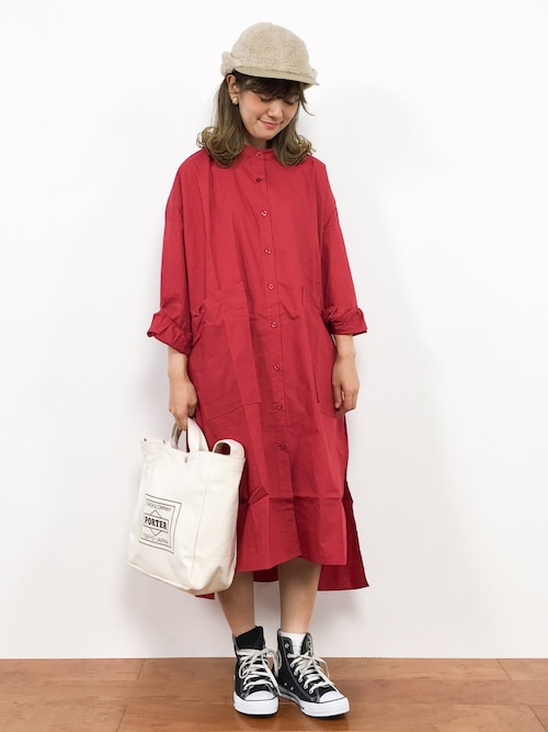 Piya Zozotown Merlotのシャツワンピースを使ったコーディネート Wear
