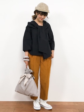 「Another Edition（アナザーエディション）のアイテム（その他パンツ）」を使った、piya*さん（レディース・154cm）の秋コーディネート