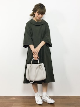 「titivate（ティティベイト）のアイテム（ハンドバッグ）」を使った、piya*さん（レディース・154cm）の秋コーディネート