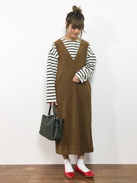 「Color（カラー）のアイテム」を使った、piya*さん（レディース・154cm）の秋コーディネート