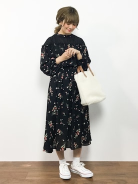 「ドレスワンピ」｜piya*さん（レディース・154cm）の秋コーディネート