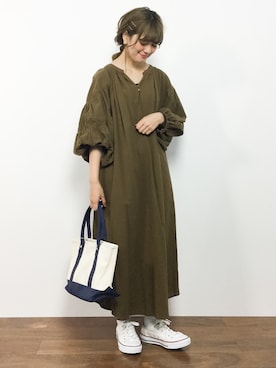 「Another Edition（アナザーエディション）のアイテム（ワンピース/ドレス）」を使った、piya*さん（レディース・154cm）の秋コーディネート