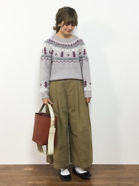 「chambre de charme（シャンブルドゥシャーム）のアイテム」を使った、piya*さん（レディース・154cm）の秋コーディネート