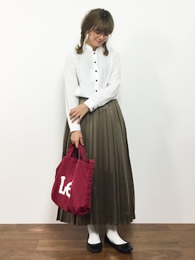 「PAR ICI（パーリッシィ）のアイテム（シャツ/ブラウス）」を使った、piya*さん（レディース・154cm）の秋コーディネート