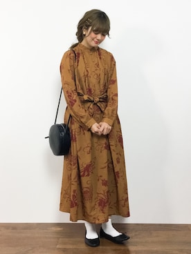 「merlot plus（メルロープリュス）のアイテム」を使った、piya*さん（レディース・154cm）の秋コーディネート