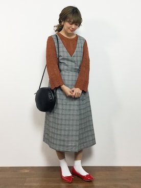 「Laugoa（ラウゴア）のアイテム」を使った、piya*さん（レディース・154cm）の秋コーディネート