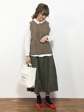 piya*さん（レディース・154cm）の秋コーディネート