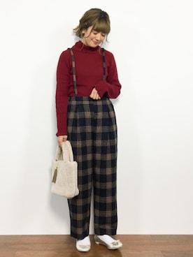 「chambre de charme（シャンブルドゥシャーム）のアイテム」を使った、piya*さん（レディース・154cm）の秋コーディネート
