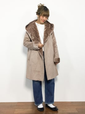 「select MOCA（セレクトモカ）のアイテム（その他アウター）」を使った、piya*さん（レディース・154cm）の秋コーディネート