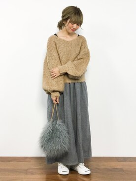 「OandI（オーアンドアイ）のアイテム」を使った、piya*さん（レディース・154cm）の秋コーディネート