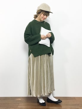 「NOIR（ノワール）のアイテム」を使った、piya*さん（レディース・154cm）の冬コーディネート
