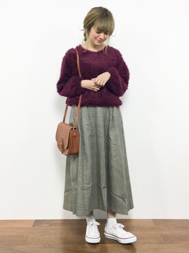 「M y u（ミュー）のアイテム」を使った、piya*さん（レディース・154cm）の冬コーディネート