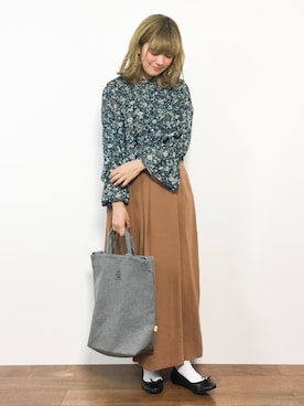 「KBF+（ケービーエフプラス）のアイテム（パンツ）」を使った、piya*さん（レディース・154cm）の冬コーディネート