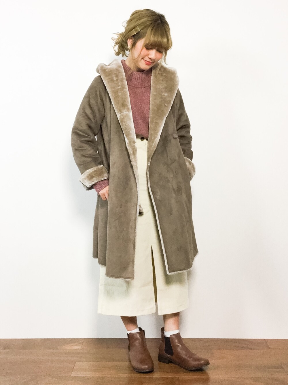 Right-onのムートンコートを使った人気ファッションコーディネート - WEAR
