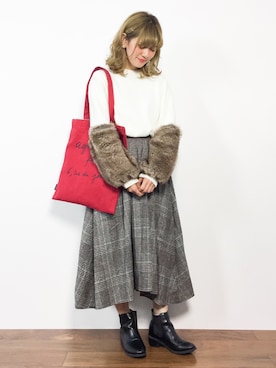 piya*さん（レディース・154cm）の冬コーディネート