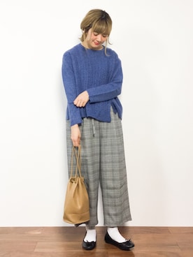 「chambre de charme（シャンブルドゥシャーム）のアイテム」を使った、piya*さん（レディース・154cm）の冬コーディネート
