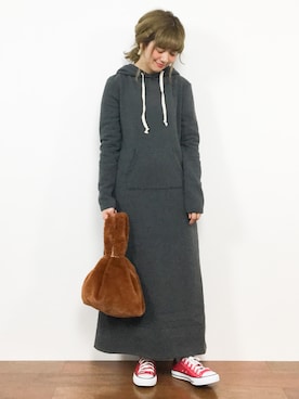 「Fashion Letter（ファッションレター）のアイテム」を使った、piya*さん（レディース・154cm）の冬コーディネート