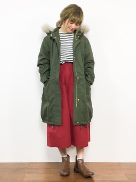 「studio CLIP（スタディオクリップ）のアイテム（その他アウター）」を使った、piya*さん（レディース・154cm）の冬コーディネート