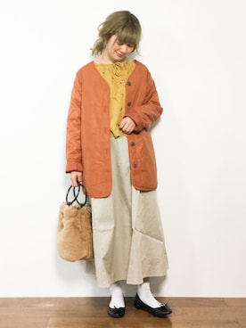 「studio CLIP（スタディオクリップ）のアイテム（ブルゾン）」を使った、piya*さん（レディース・154cm）の冬コーディネート