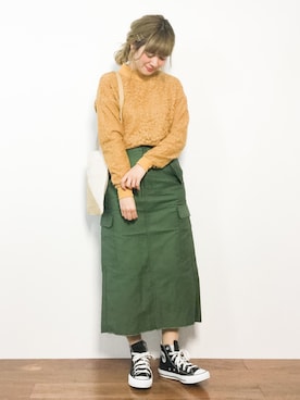 「PAR ICI（パーリッシィ）のアイテム（バッグ）」を使った、piya*さん（レディース・154cm）の冬コーディネート