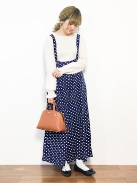 「reca（レカ）のアイテム（オールインワン・サロペット）」を使った、piya*さん（レディース・154cm）の冬コーディネート