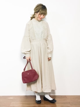 「merlot plus（メルロープリュス）のアイテム」を使った、piya*さん（レディース・154cm）の冬コーディネート