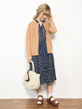 「GLACIER（グラシア）のアイテム」を使った、piya*さん（レディース・154cm）の春コーディネート