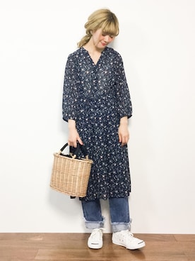 「GLACIER（グラシア）のアイテム」を使った、piya*さん（レディース・154cm）の春コーディネート