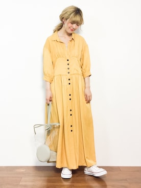 「JOINT WORKS（ジョイントワークス）のアイテム（ワンピース/ドレス）」を使った、piya*さん（レディース・154cm）の春コーディネート