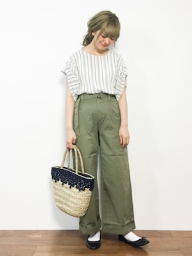 「CINEMA CLUB（シネマクラブ）のアイテム」を使った、piya*さん（レディース・154cm）の春コーディネート