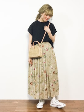 「AULI（アウリィ）のアイテム」を使った、piya*さん（レディース・154cm）の春コーディネート