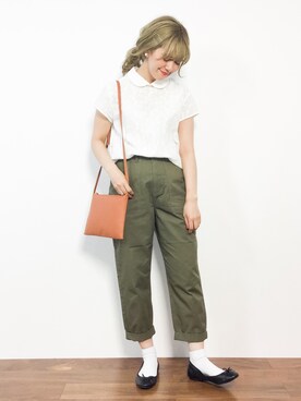 「GLACIER（グラシア）のアイテム」を使った、piya*さん（レディース・154cm）の春コーディネート