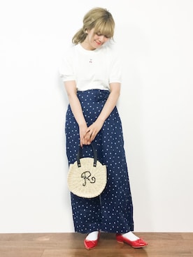 「ドットパンツ」｜piya*さん（レディース・154cm）の春コーディネート
