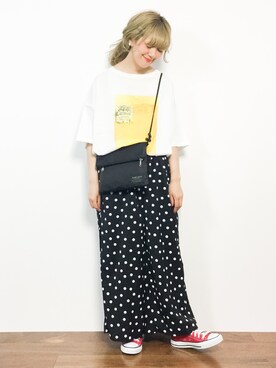 「ドットパンツ」｜piya*さん（レディース・154cm）の春コーディネート