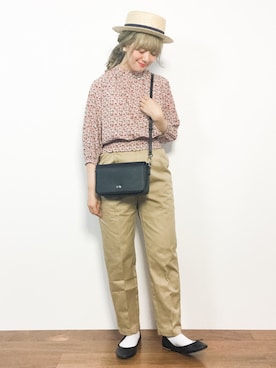 「note et silence （ノートエシロンス）のアイテム（パンツ）」を使った、piya*さん（レディース・154cm）の春コーディネート