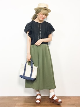 「CINEMA CLUB（シネマクラブ）のアイテム」を使った、piya*さん（レディース・154cm）の春コーディネート