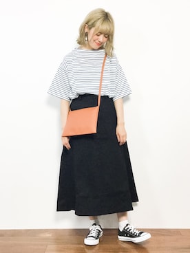 「MERVEILLE H.（メルベイユアッシュ）のアイテム」を使った、piya*さん（レディース・154cm）の夏コーディネート