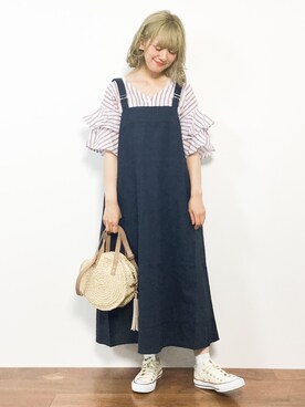 「サークルバッグ」｜piya*さん（レディース・154cm）の夏コーディネート