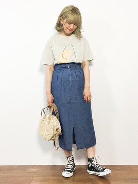 「サークルバッグ」｜piya*さん（レディース・154cm）の夏コーディネート