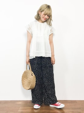 「サークルバッグ」｜piya*さん（レディース・154cm）の夏コーディネート